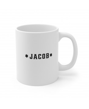 Jacob Name Coffee Ceramic Mug Start Of David Jewish Tea Cup